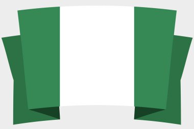 Nijerya Ülke Bayrağı ile 3d Banner