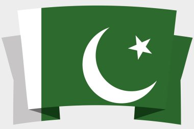 Pakistan Ülke Bayrağı ile 3d Banner