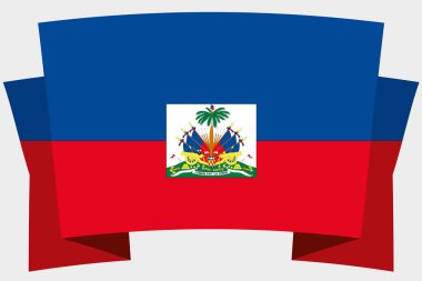 Haiti Ülke Bayrağı ile 3d Banner