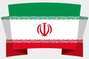 İran Ülke Bayrağı ile 3d Banner