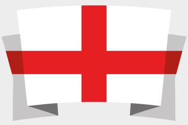 İngiltere Ülke Bayrağı ile 3d Banner