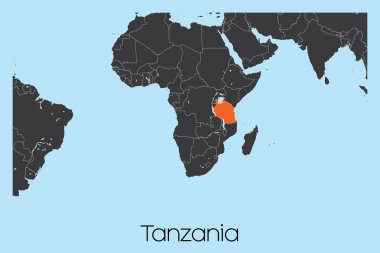 Tanzanya 'nın Resimli Ülke Şekli