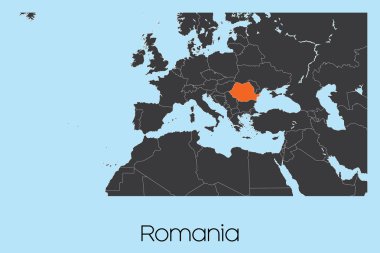 Romanya 'nın Resimli Ülke Şekli