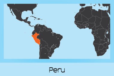 Peru 'nun Resimli Ülke Şekli