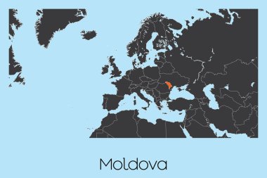 Moldova 'nın Resimli Ülke Şekli