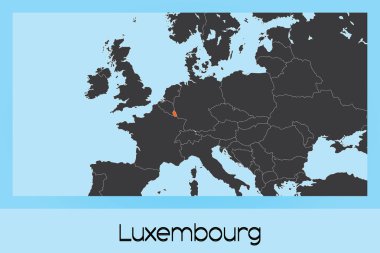 Lüksemburg 'un Resimli Ülke Şekli