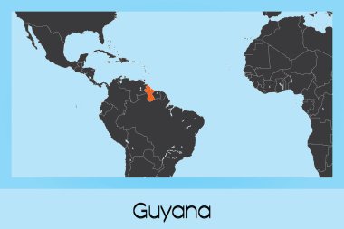 Guyana 'nın Resimli Ülke Şekli