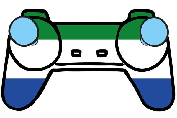 Retro Gaming Controller with the flag of  Sierra Leone