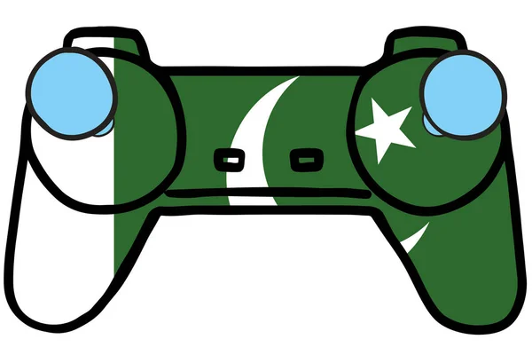 Retro Gaming с флагом Пакистана — стоковый вектор