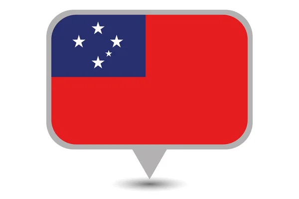 Bandeira do país ilustrada de Samoa Ocidental — Vetor de Stock