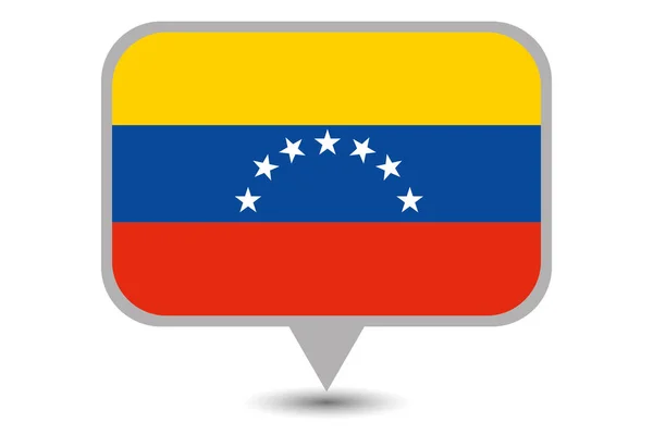 Illustrerade land flagga Venezuela — Stock vektor