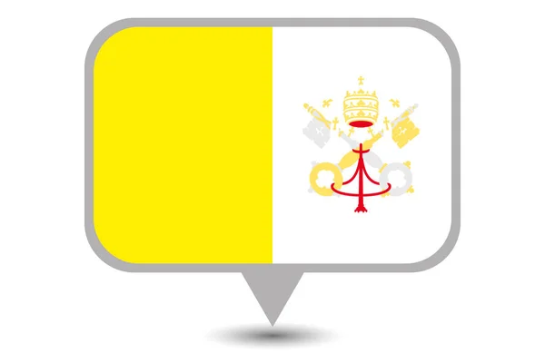 Drapeau illustré du Vatican — Image vectorielle