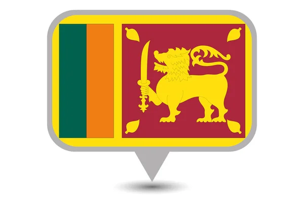 Srilanka Resimli Ülke Bayrağı — Stok Vektör