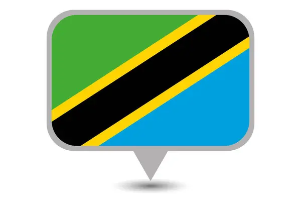 Geïllustreerde vlag van Tanzania — Stockvector