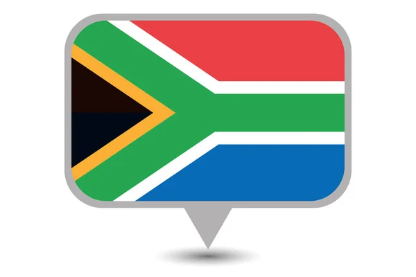 Bandeira do país ilustrada da África do Sul — Vetor de Stock