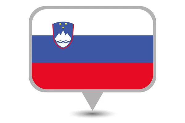 Εικονογραφημένη σημαία χώρας της Σλοβενίας — Διανυσματικό Αρχείο
