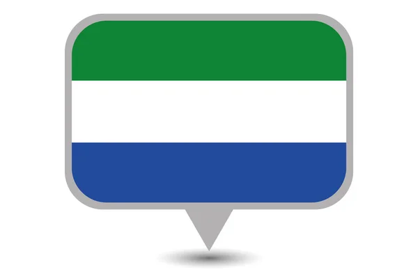 Bandera de Sierra Leona Ilustrada — Archivo Imágenes Vectoriales