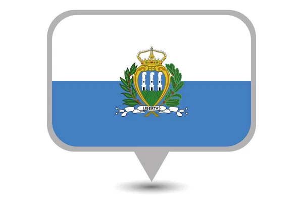 Bandiera di San Marino Illustrata — Vettoriale Stock