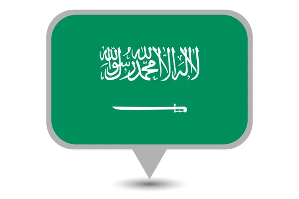 사우디 아라비아의 일러스트 국가 플래그 — 스톡 벡터