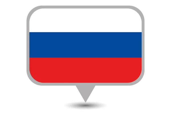Rusya 'nın Resimli Ülke Bayrağı — Stok Vektör