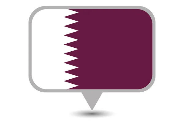 Pays illustré Drapeau du Qatar — Image vectorielle
