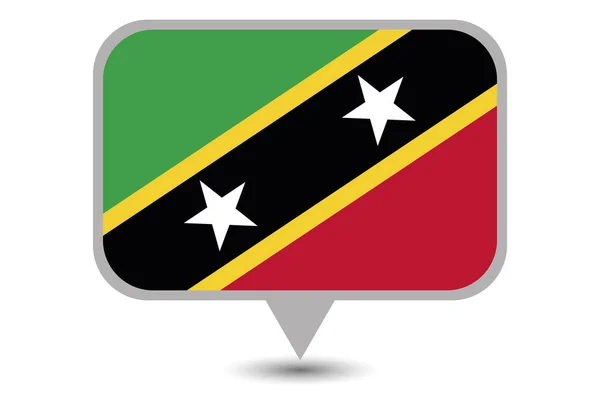 Bandiera nazionale illustrata di Saint Kitts e Nevis — Vettoriale Stock