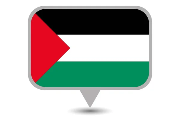 Bandera de Palestina ilustrada — Vector de stock
