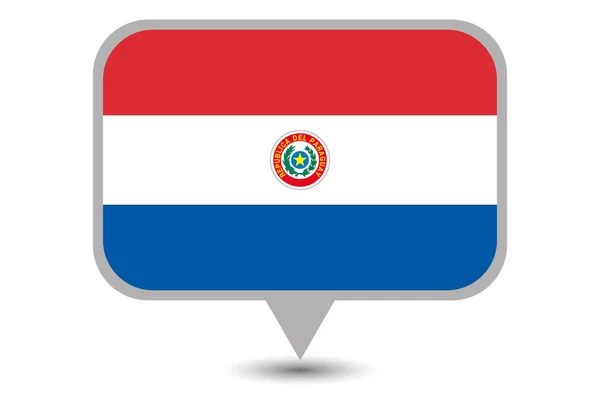 Bandera de País Ilustrada de Paraguay — Archivo Imágenes Vectoriales