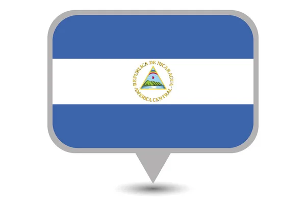 Illustrierte Landfahne Nicaraguas — Stockvektor