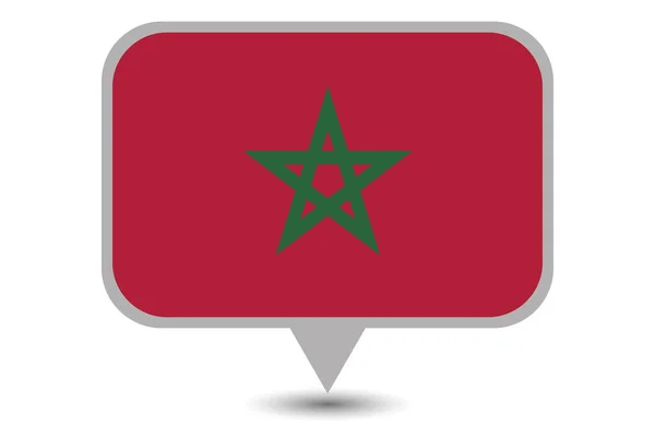 Bandera de Marruecos País Ilustrado — Archivo Imágenes Vectoriales