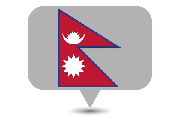 Bandera de Nepal ilustrada — Vector de stock