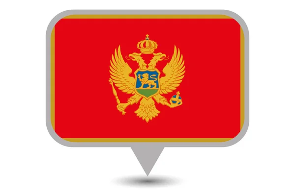 Ilustrowana bandera kraju Czarnogóra — Wektor stockowy