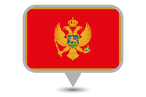 Bandera de Montenegro ilustrada — Vector de stock