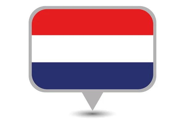 Geïllustreerde vlag van Nederland — Stockvector