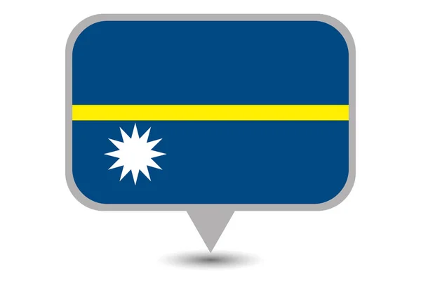 Bandera de país ilustrada de Nauru — Archivo Imágenes Vectoriales