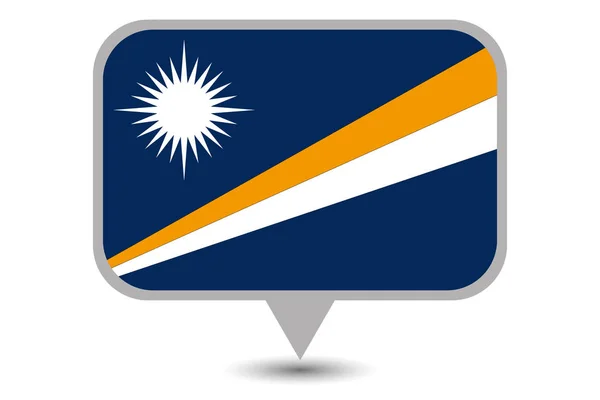 Εικονογραφημένη σημαία χώρας των Νήσων Μάρσαλ — Διανυσματικό Αρχείο