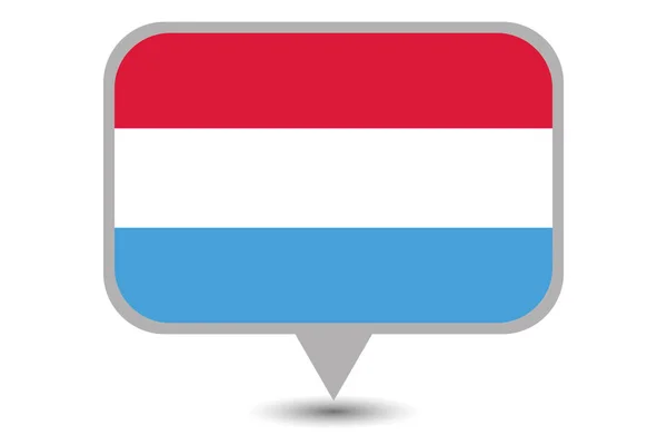 Bandera de Luxemburgo ilustrada — Archivo Imágenes Vectoriales