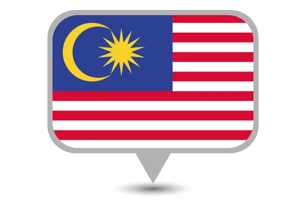 Bendera Negara Malaysia yang Terilustrasi - Stok Vektor