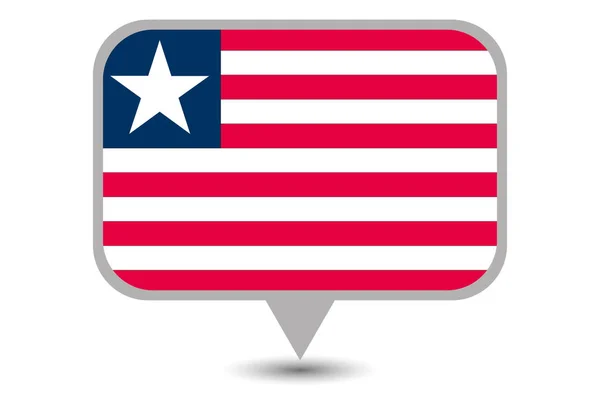 Liberya Resimli Ülke Bayrağı — Stok Vektör