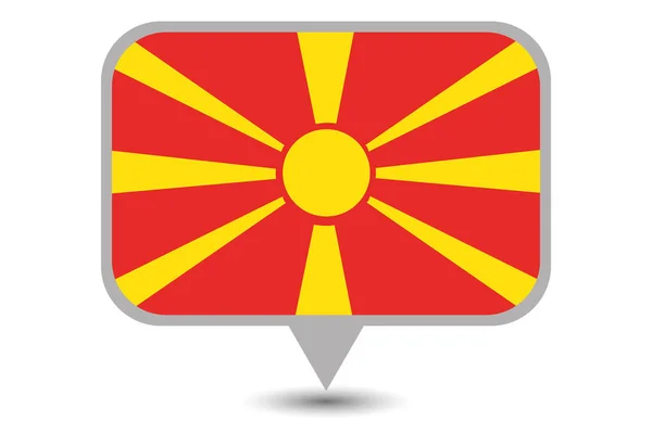 Bandeira do país ilustrada da Macedónia — Vetor de Stock