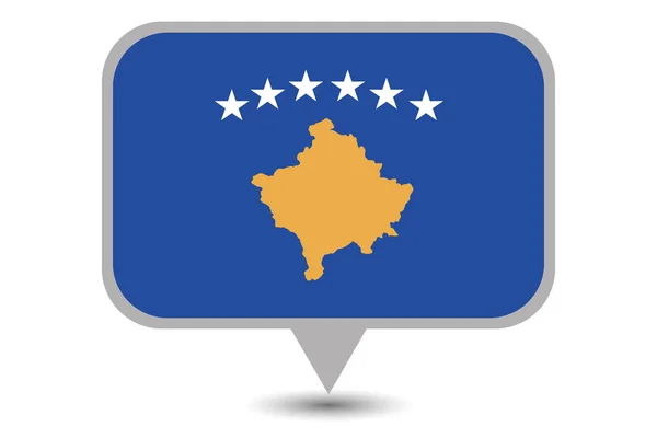 Иллюстрированный государственный флаг Косово — стоковый вектор