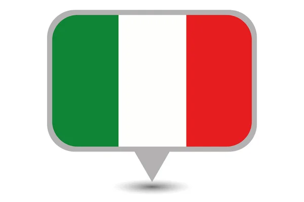 Illustrated Country Flag of  Italy — Stock Vector