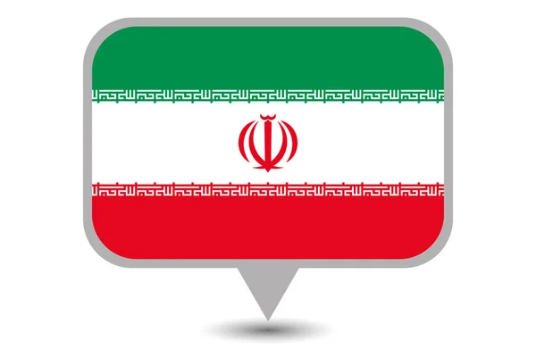 इलस्ट्रेटेड कंट्री फ्लैग ऑफ ईरान — स्टॉक वेक्टर
