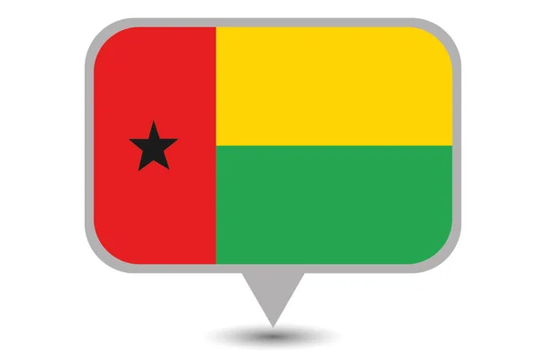 Pays illustré Drapeau de Guinée Bissau — Image vectorielle