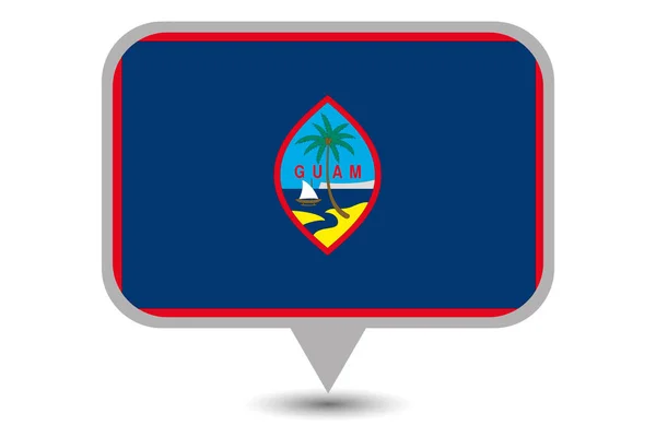 Illustrierte Landesflagge von Guam — Stockvektor