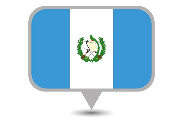 Illustrierte Flagge Guatemalas — Stockvektor