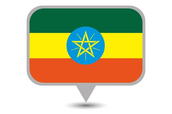 Иллюстрированный флаг Эфиопии — стоковый вектор