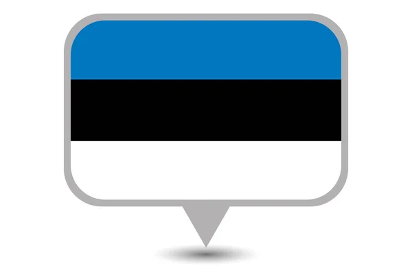 Geïllustreerde landvlag van Estland — Stockvector