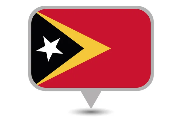 Bandeira do país ilustrada de Timor-Leste —  Vetores de Stock