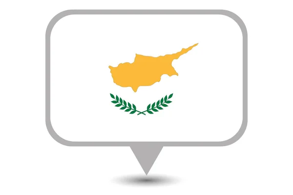 Bandeira do país ilustrada de Chipre — Vetor de Stock